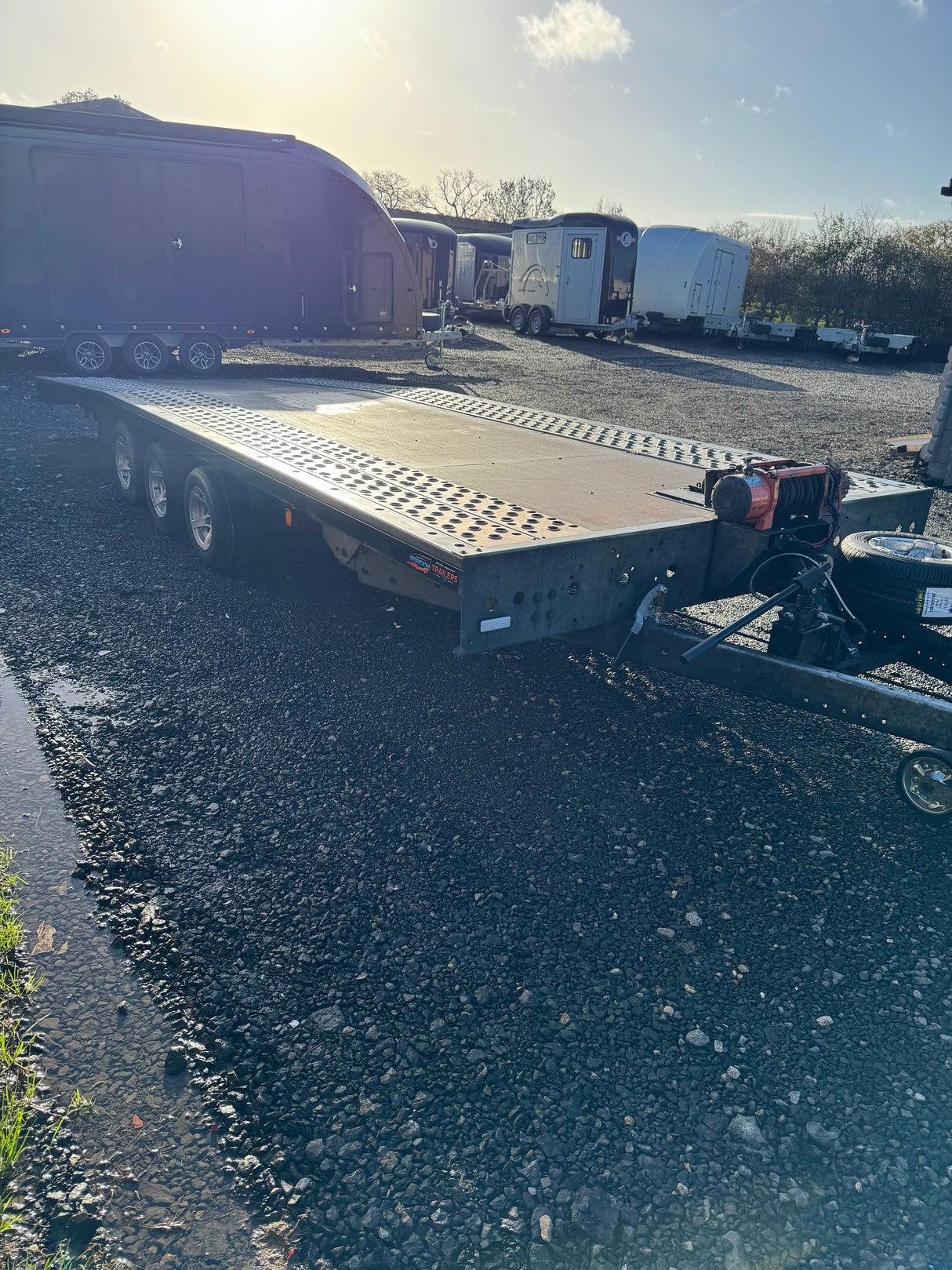 SOLD Woodford Auto Cruiser AC1835003 18’x7’3″ 5.5 x 2.22m 3500kg Tilt Bed Car Transporter Trailer With Electric Winch