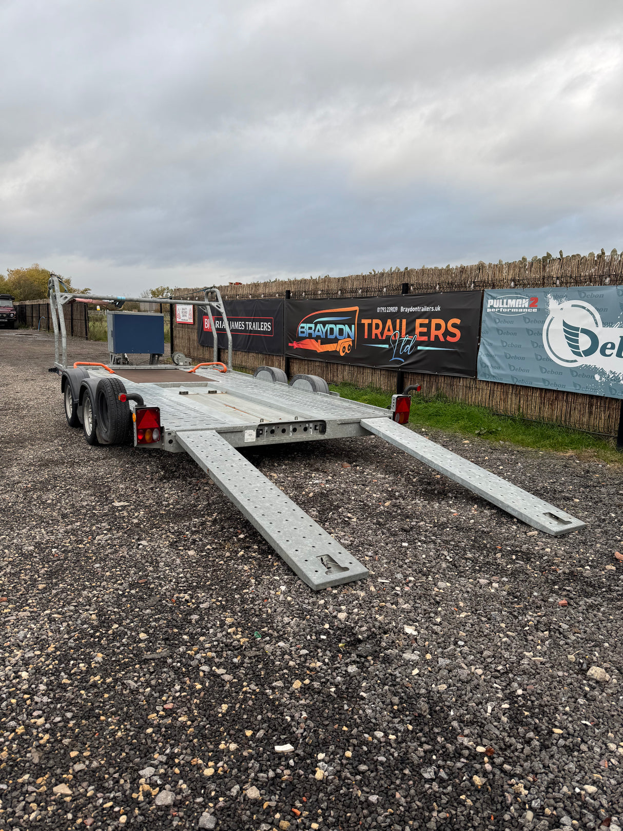 Brian James C4 Blue 126-2222 4m x 2m 2000kg Car Transporter Trailer