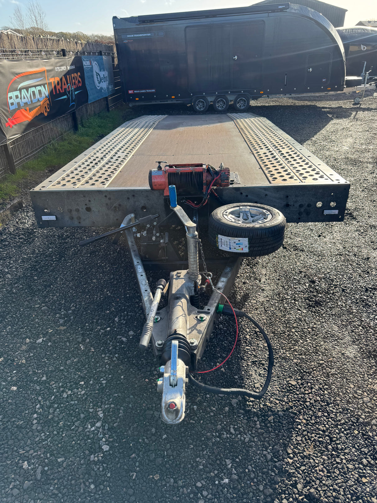 SOLD Woodford Auto Cruiser AC1835003 18’x7’3″ 5.5 x 2.22m 3500kg Tilt Bed Car Transporter Trailer With Electric Winch