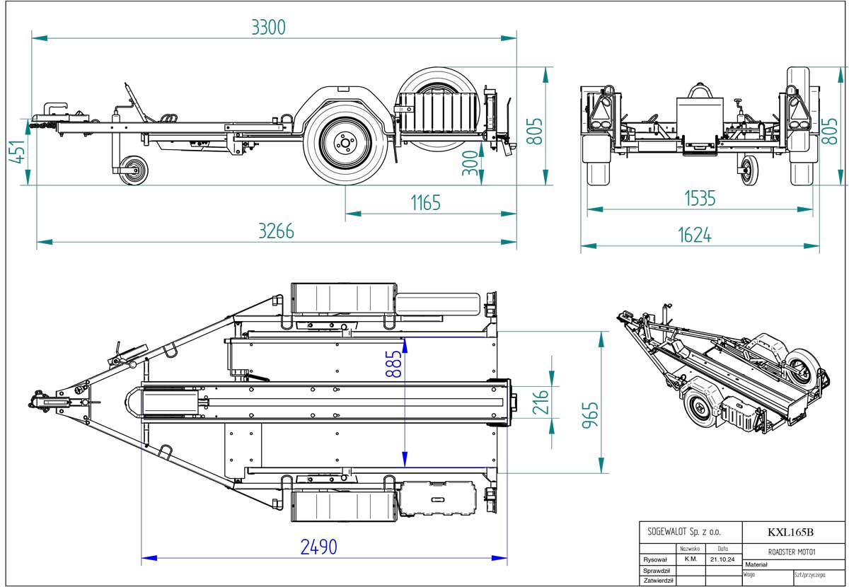 Debon Moto 1 Motorcycle Trailer