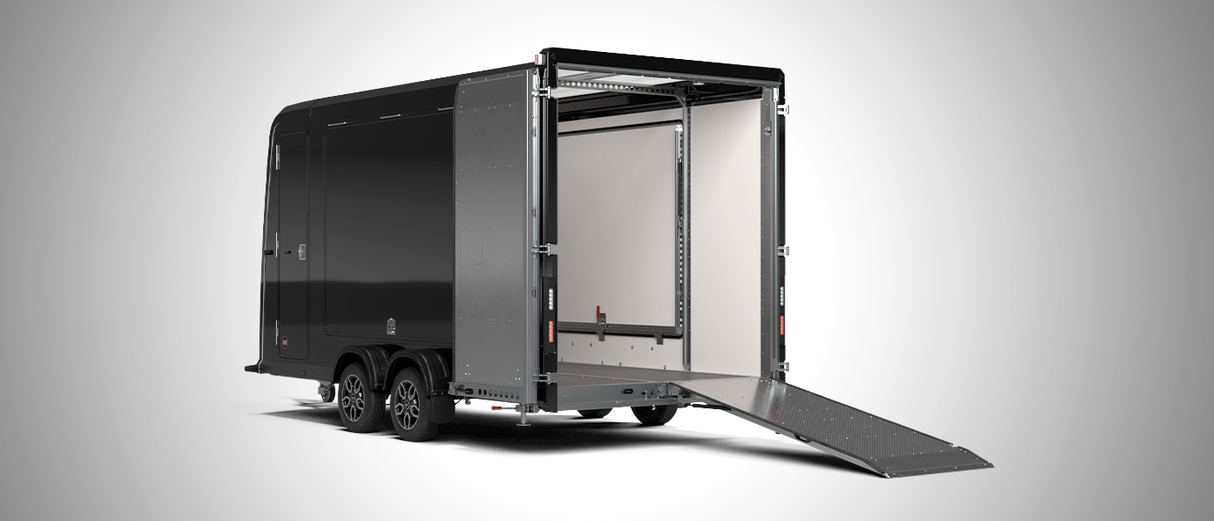 Brian James Box Van Trailer 600-3518-27-2-12-B 3.5m x 1.8m 2700 Kg Split Ramp Door