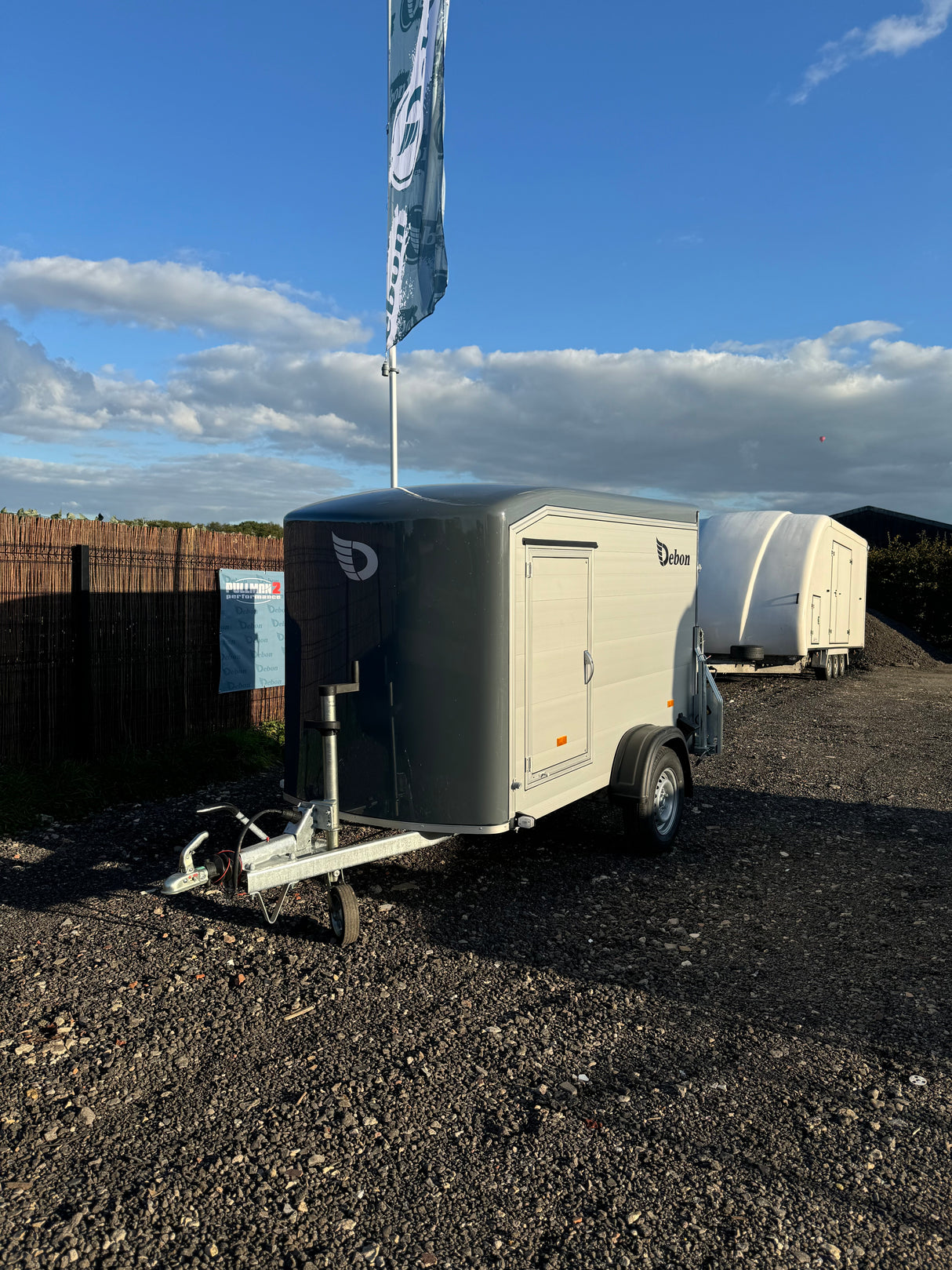 Debon Roadster C255 Single Axle Box Van Bike Trailer Aluminium Sides & Side Door