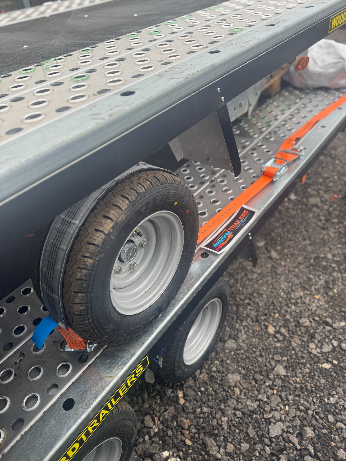 Sleeved Over Wheel Ratchet Strap With Swivel Hooks 3.5M x 50mm Strap Car Recovery Transports Straps