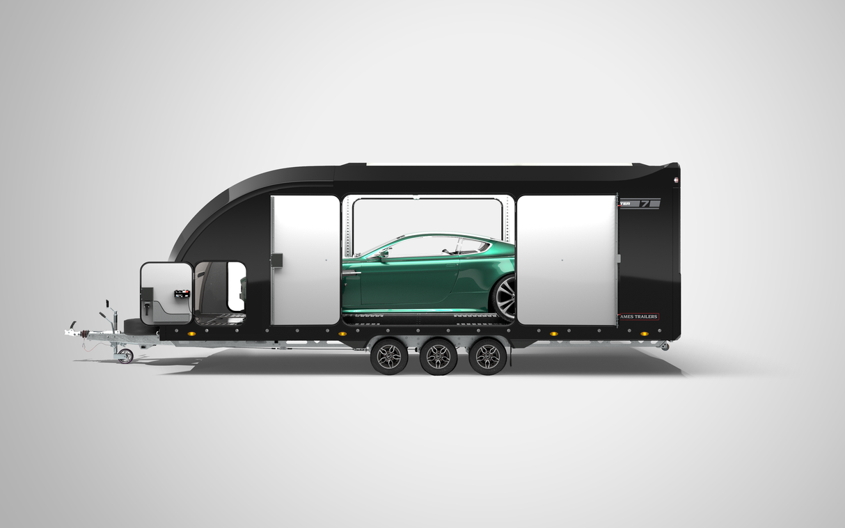 Brian James Race Transporter 7 Enclosed Trailer RT7 – 6.0m x 2.3m | 3.5T | Triple Axle | 10” Wheels 397-6023-35-3-10-B