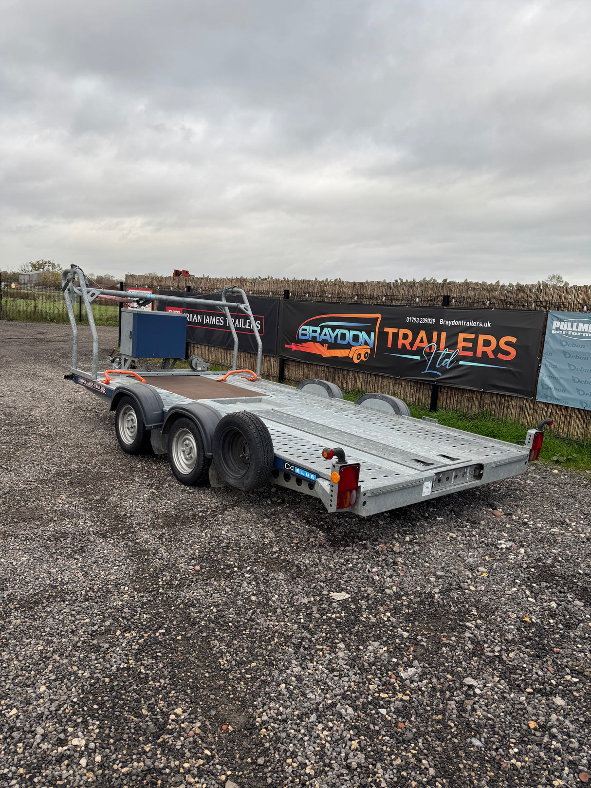 Brian James C4 Blue 126-2222 4m x 2m 2000kg Car Transporter Trailer