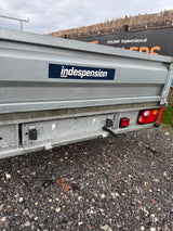 Indespension Braked 16' x 6'6" Twin Axle Flatbed Trailer Drop Side Ladder Rack Ramps