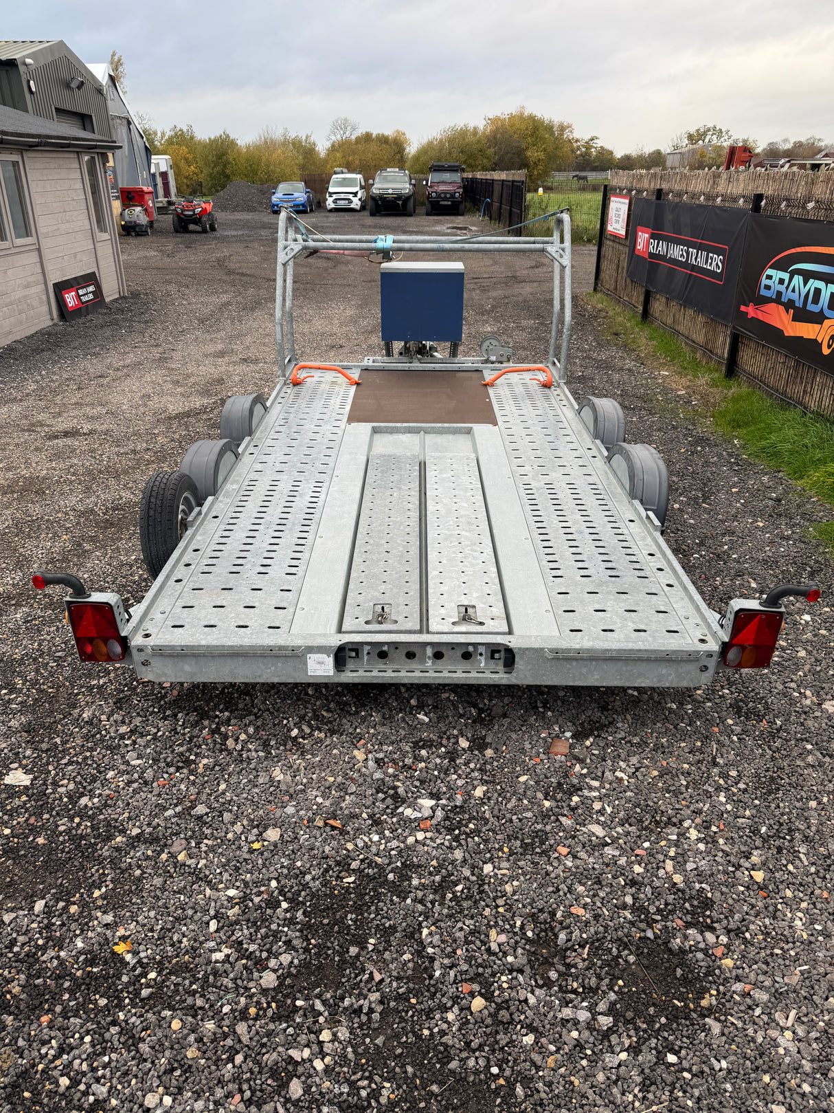 Brian James C4 Blue 126-2222 4m x 2m 2000kg Car Transporter Trailer