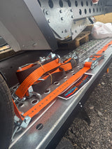 Sleeved Over Wheel Ratchet Strap With Swivel Hooks 3.5M x 50mm Strap Car Recovery Transports Straps