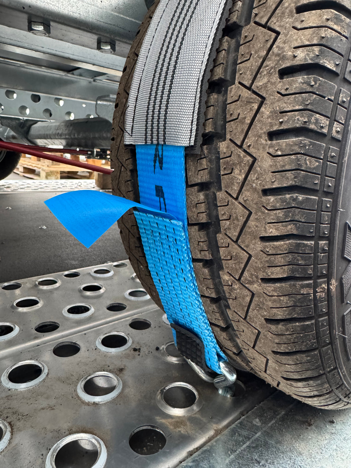 Sleeved Over Wheel Ratchet Strap 3.5M x 50mm Strap Car Recovery Transports Straps