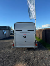 Debon Roadster C500 Twin Axle Box Van Bike Trailer Black Aluminium Sides & Side door