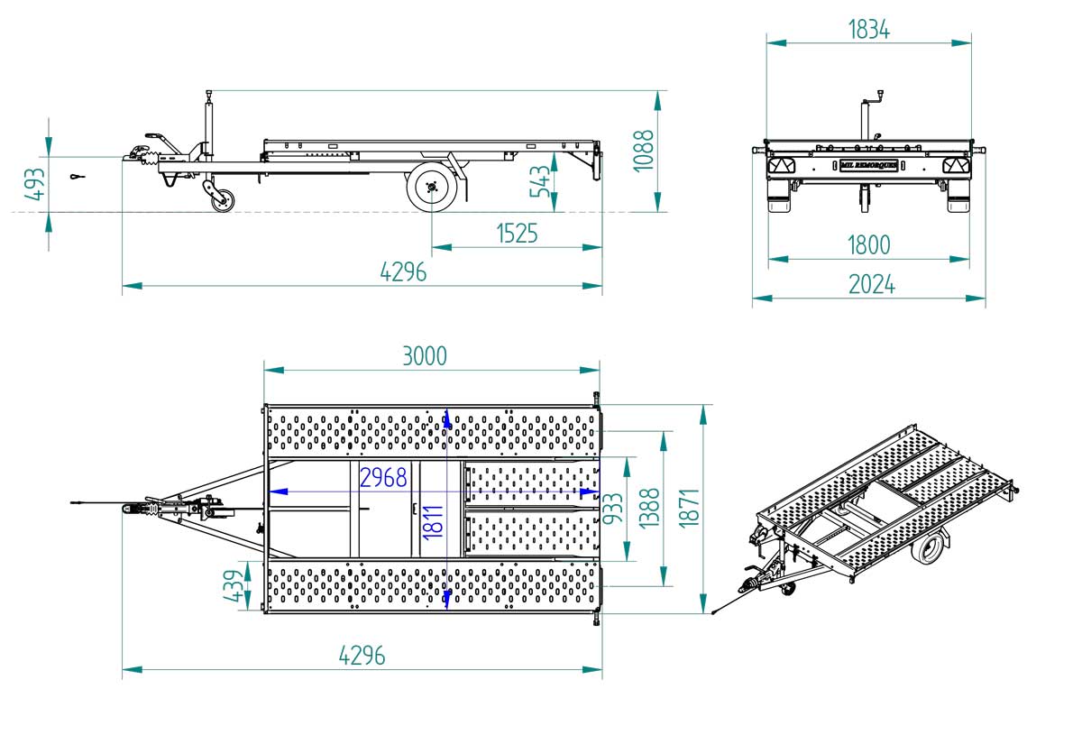 Debon Roadster Auto Mini Car Transporter Trailer