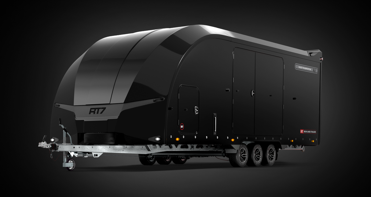Brian James Race Transporter 7 Enclosed Trailer RT7 – 6.0m x 2.3m | 3.5T | Triple Axle | 10” Wheels 397-6023-35-3-10-B