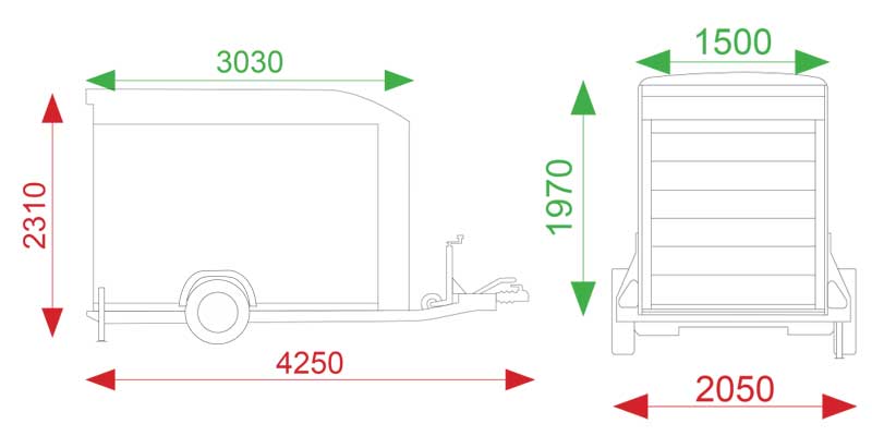 Debon Roadster C300 Box Van Trailer