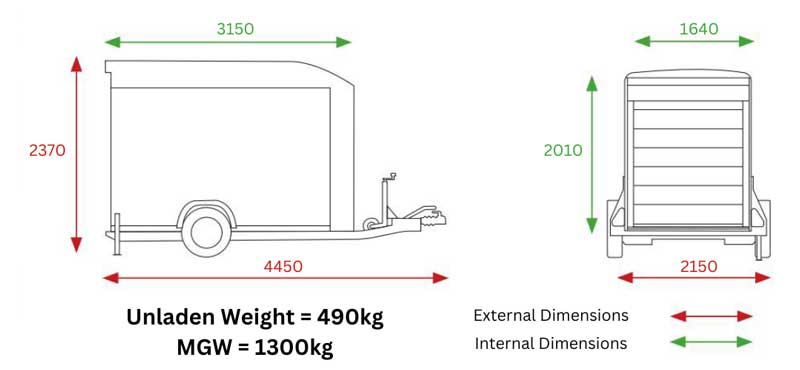 Debon Roadster C400 Box Van Trailer